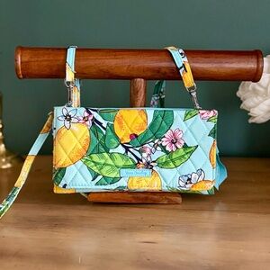 Vera Bradley RFID Accordion Wristlet Lemon Grove | Quilted Wallet Crossbody